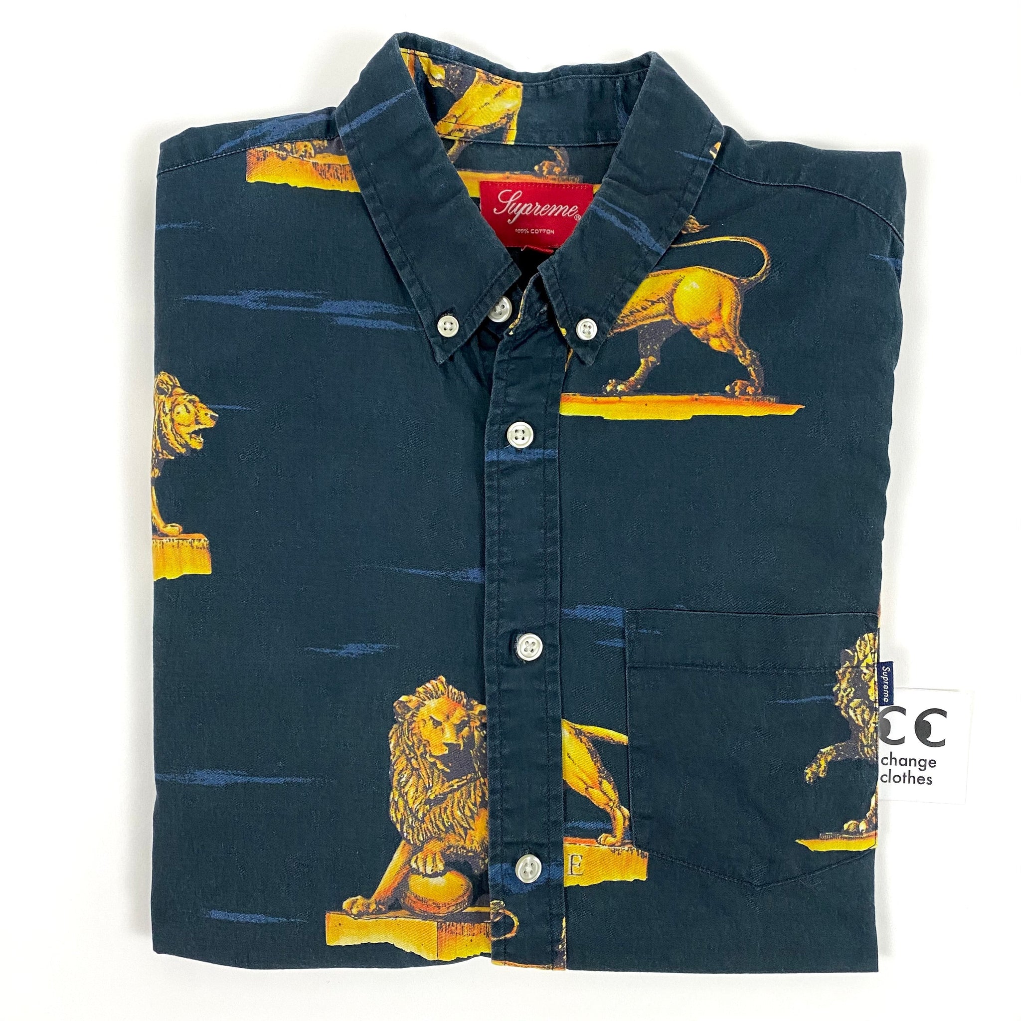 Supreme Lions Button Down Shirt 2013 – change clothes