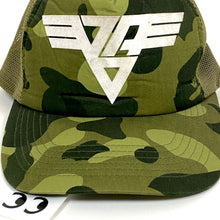 Load image into Gallery viewer, BAPE Van Halen Logo Camo Trucker Cap Hat 2007
