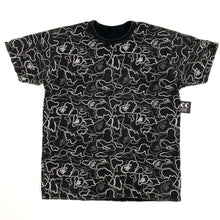 Load image into Gallery viewer, Bape Neon Camo Reversible Sta Logo Tee Shirt Black 2006
