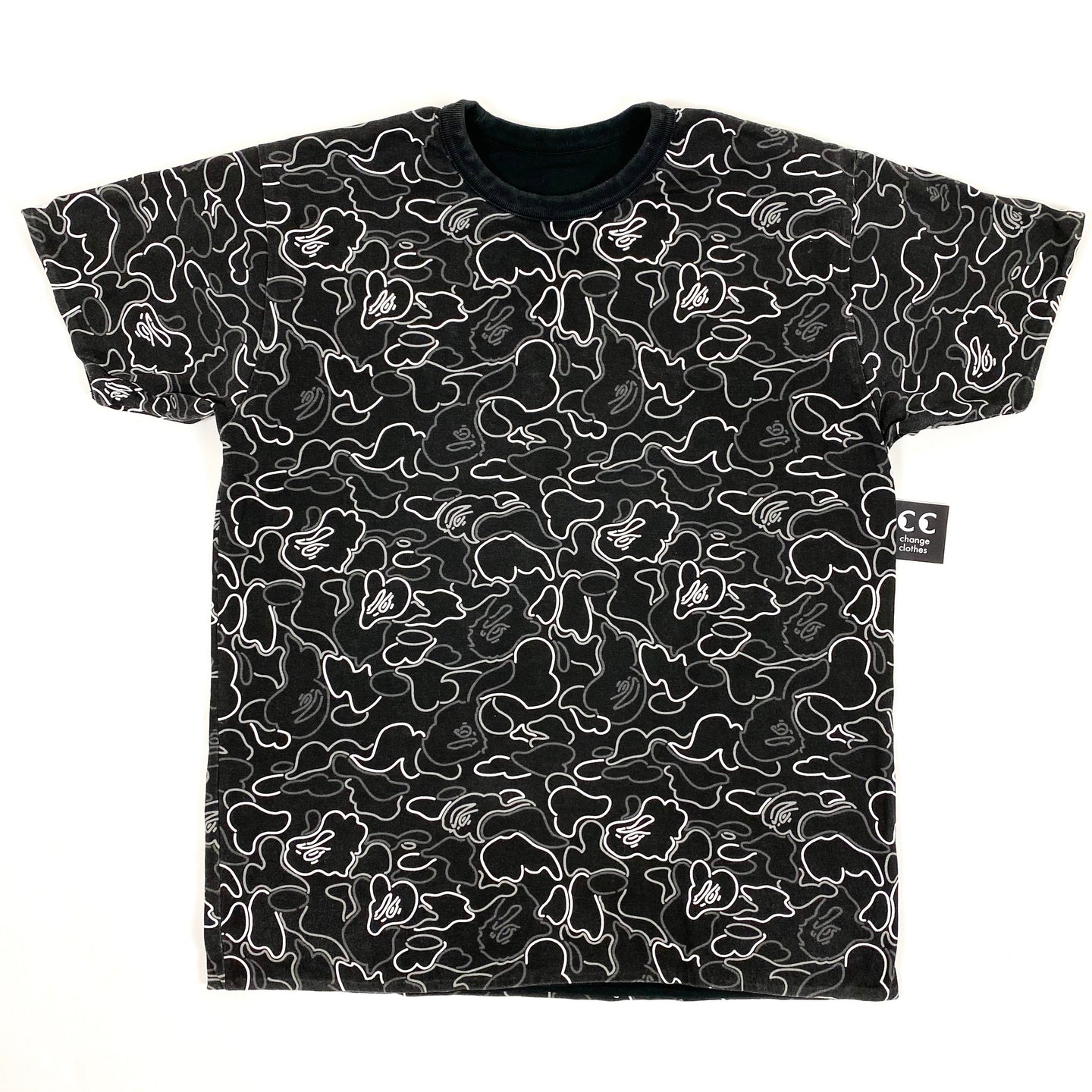 Bape Neon Camo Reversible Sta Logo Tee Shirt Black 2006